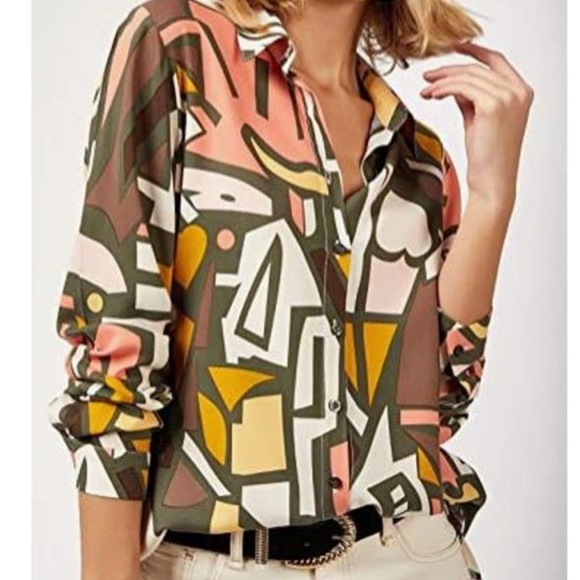 Big Dart Tops - BOGO FREE! Big Dart Abstract Blouse